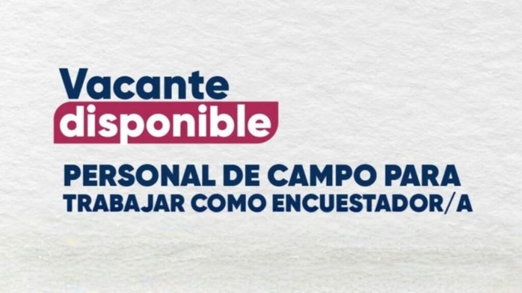 ONE abre convocatoria para encuestadores con plazo hasta el 20 de marzo