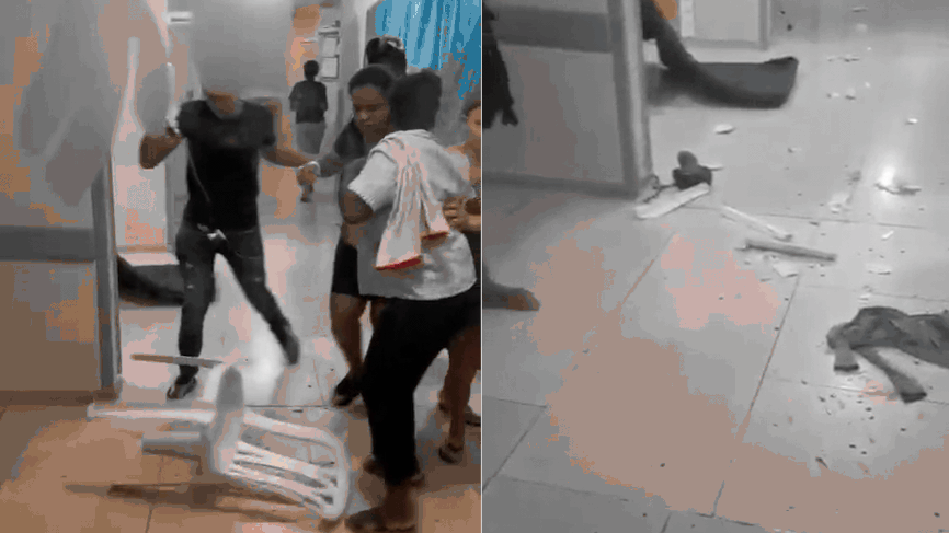 VIDEO – Mujer ataca al personal médico y causa destrozos